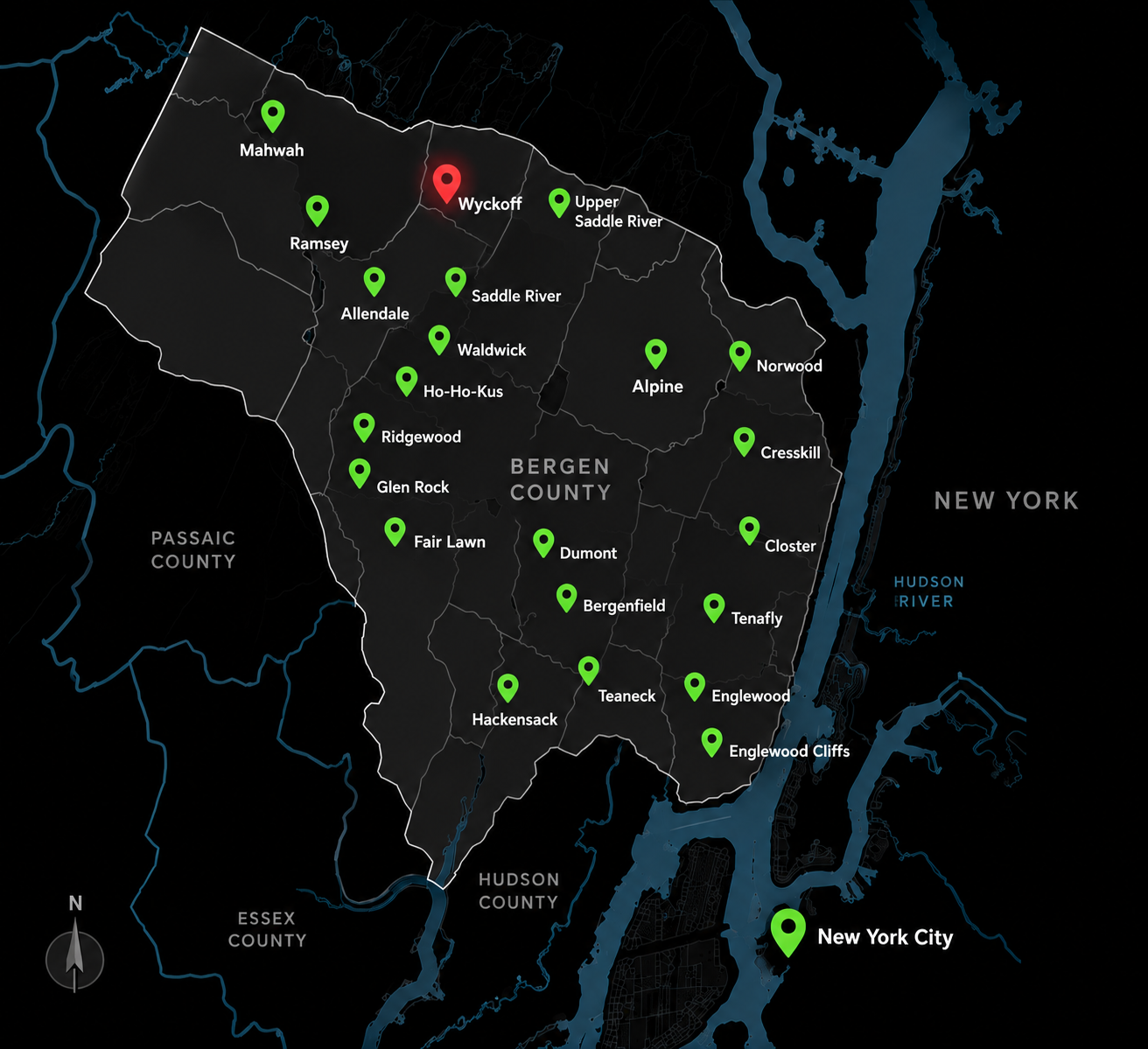 Grand View Construction service areas in Bergen County, New Jersey and New York